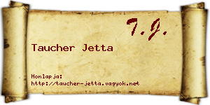 Taucher Jetta névjegykártya